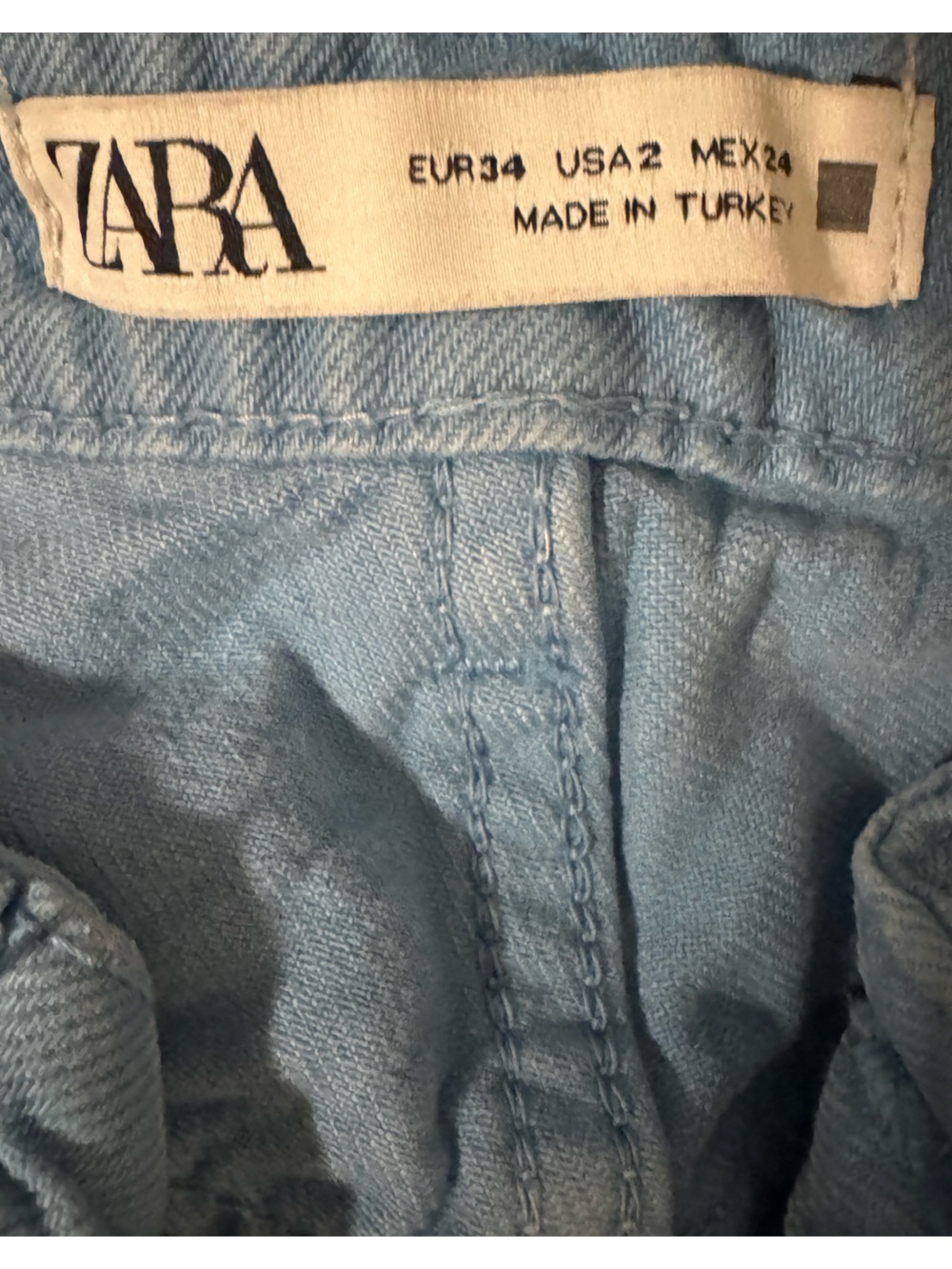 Zara Women’s Sky Blue Cropped Jeans - Picture 6 of 6